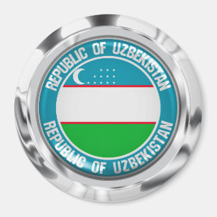 Uzbekistan Ronde Embleem Magneet
