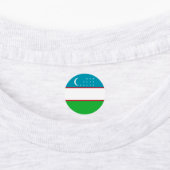 Uzbekistan vlag labels (Aangebracht)