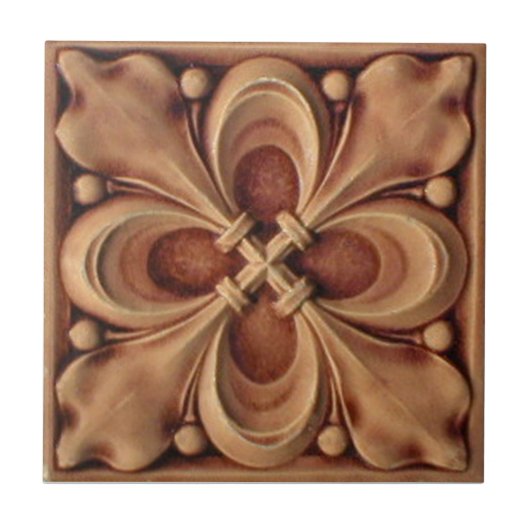 V0016 Victoriaans Antiek Reproduction Ceramic Tile Tegeltje (Voorkant)