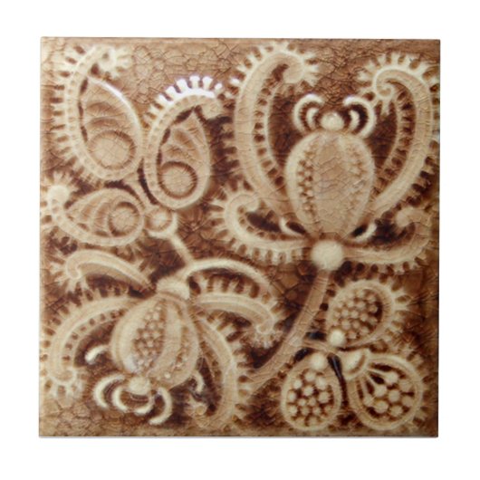 V0027 Victoriaans Antiek Reproduction Ceramic Tile Tegeltje (Voorkant)