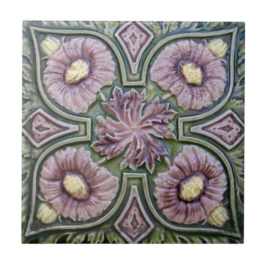 V0059 Victoriaans Antiek Reproduction Ceramic Tile Tegeltje (Voorkant)