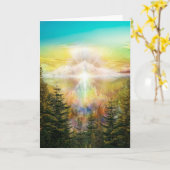 V097 Mt Shasta lichtstad Kaart (Gele Bloem)