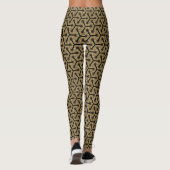 V1 Gold Black Leggings Motifs géométriques  et psy (Dos)