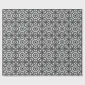 v1. Papier cadeau Black White Geometry Web Star (Plat)