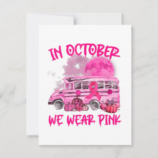 V2dj School Bus Driver Leopard Breast Cancer Aware Notitiekaartje