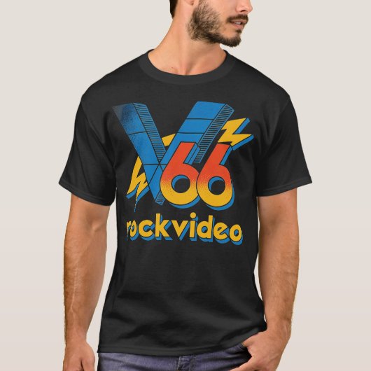 V66 Retro Boston Rock Video T-shirt (Voorkant)