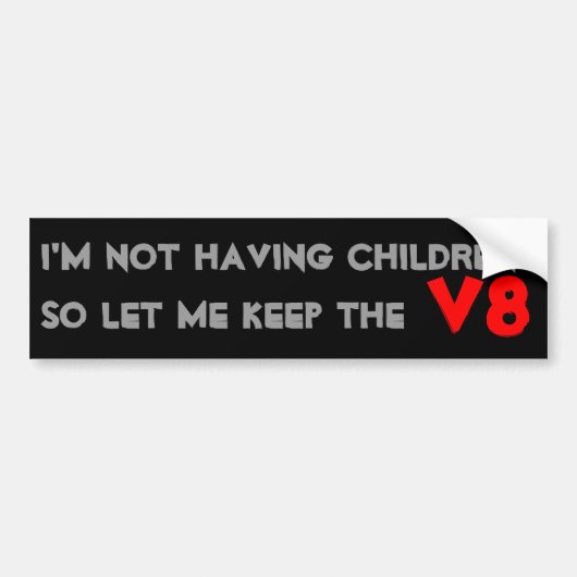 V8 BUMPERSTICKER (Voorkant)