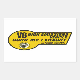 V8 SUV Sticker (geel) 4 stuks verpakking