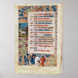 V.25-3 Fol.12v De maand december Poster
