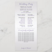 V#2 Programme de mariage floral gris mauve en arge (Dos)