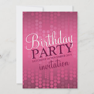 v.2 Roze Bokeh Sparkle Birthday Uitnodiging