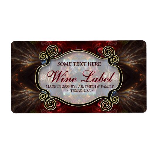 v.4 Fractures médiévales Étiquettes de vin noir et (Devant)