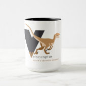 V-achtige Velociraptor-Mok Mok (Midden)