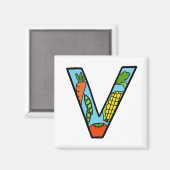 "V" Aimant (Recto/Verso)