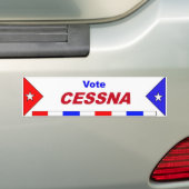 V Cessna Bumpersticker (Op auto)