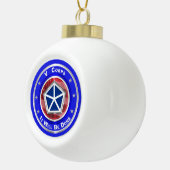 V Corps-kerstkeepomwille Keramische Bal Ornament (Rechts)