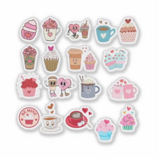 V-Day coffee and sweets planner sticker (Devant)