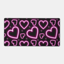 V-Day Pink Neon Hearts Bureaumat