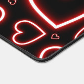 V-Day Red Neon Hearts Bureaumat (Hoek)