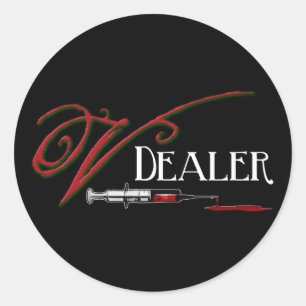 V Dealer - Vampire Bloed Ronde Sticker