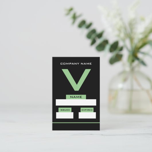 V Design, Cartes de Visiteur (Debout devant)