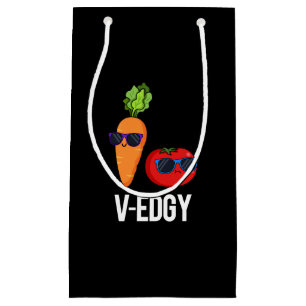 V-Edgy Funny Veggie Pun Dark BG Klein Cadeauzakje