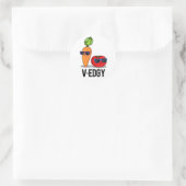 V-Edgy Funny Veggie Pun Ronde Sticker (Tas)