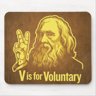 V est pour le tapis de souris volontaire de