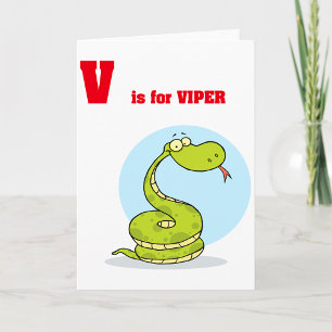 V est pour les cartes de voeux Viper