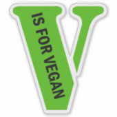 "V" est pour Vegan, Sticker (Devant)