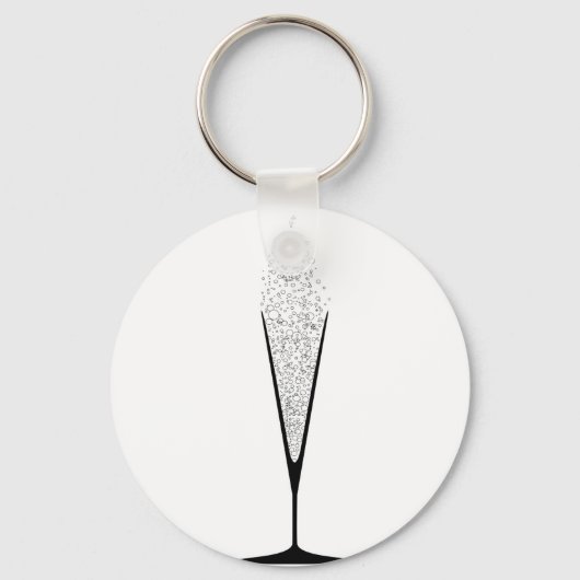 V Glas met vorm Sleutelhanger (Voorkant)