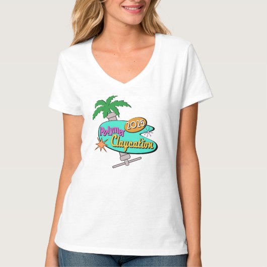 V-hals dames T-shirt (Voorkant)