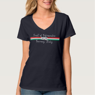 V-hals Loofhuttenfeest voor vrouwen Italië t-shirt