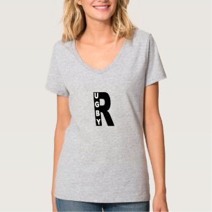 V-hals T-shirt voor vrouwen DESIGN RUGBY