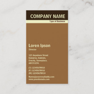 V Header Band - Donkerbruin, room en bruin Visitekaartje