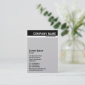 V Header Band - Zwart met grijs CCCCCC (Gold) Visitekaartje (Staand voorkant)