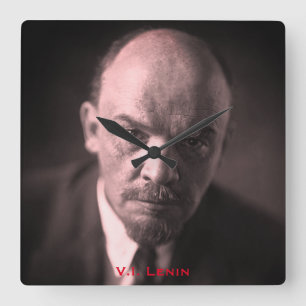 V.I. Lenin - Boss van de Sovjet-Unie - CCCP Vierkante Klok