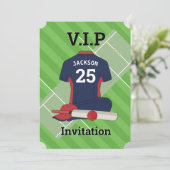 V.I.P Cricket (NBR) Birthday Party Kaart (Staand voorkant)