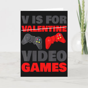 V Is For Valentine Videogames Valentijnsdag Game Kaart