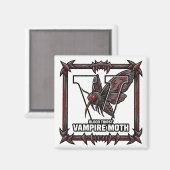 V is for Vampire Moth – GTA Style ABC Learning Magneet (Voorkant / Achterkant)