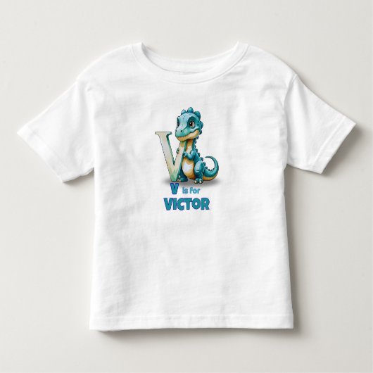 V is for Velociraptor –  Kinder Shirts (Voorkant)
