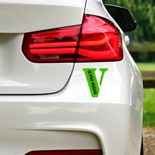 "V" is van Vegan, Sticker