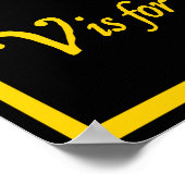 V is voor de vrijwillige lysandersponer afdrukken poster (Hoek)