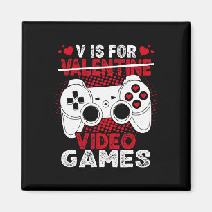 V is voor Mannen voor gamers van Valentijnsdagen v Magneet