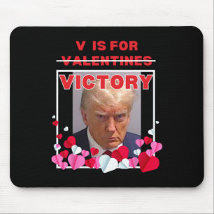 V Is Voor Overwinning Grappige Trump Valentijnsdag Muismat