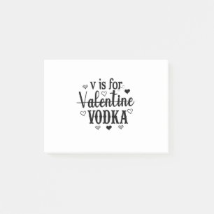 V is voor Valentijn wodka-wodka-Valentijnsdag Post-it® Notes