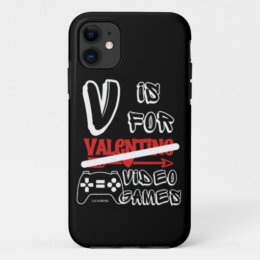 V IS VOOR VIDEO GAMES grappige dag van de valentij Case-Mate iPhone Case (Achterkant)