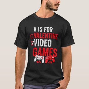 V is voor videogames controllers Funny Gamers Vale T-shirt