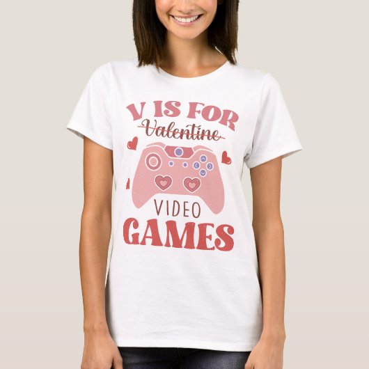 V is voor videogames t-shirt (Voorkant)