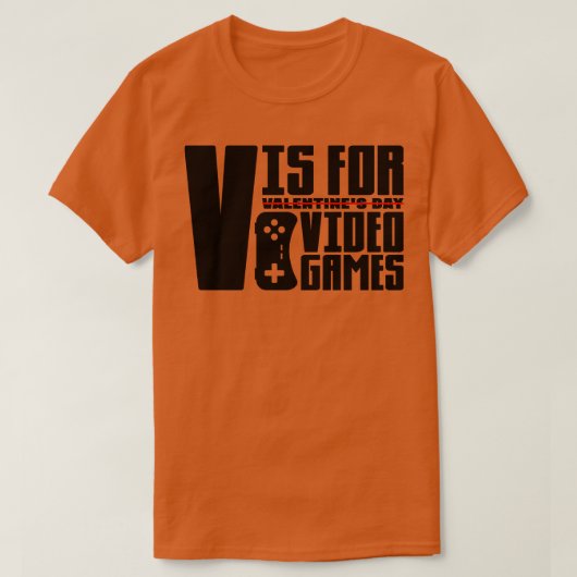V is voor Videospellen 1 T-shirt (Design voorkant)